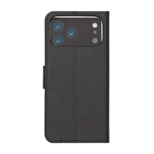 Plånboksfodral med stativ till iPhone 17 Pro Max - Svart