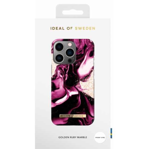 iDeal of Sweden fodral för iPhone 13 Pro (golden ruby marble)