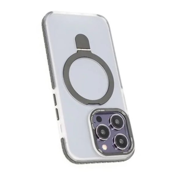 iPhone 15 Pro Max Mobilskal med Magsafe och Stativ - Grå