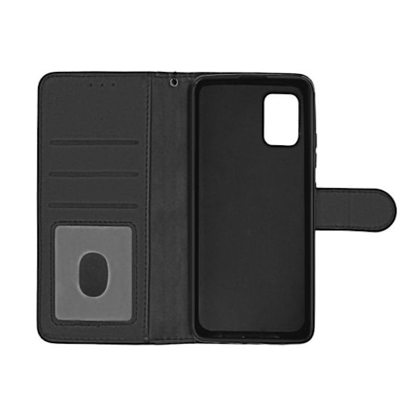 Flip Stand Leather Wallet Case For Samsung Galaxy A71 Black
