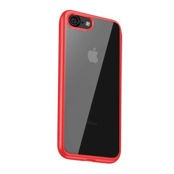 iPhone 7/8 Transparent Shockproof With TPU Edge Case Red
