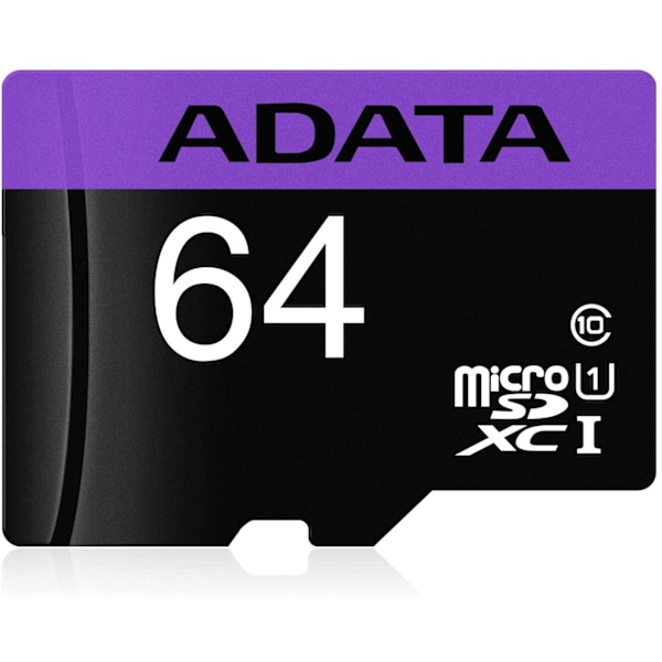 ADATA Premier 64GB microSDHC/SDXC UHS-I U1 Class 10 Memory Card with Adapter