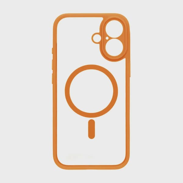 Skal för iPhone 17 med MagSafe & Kameraskydd med Orange