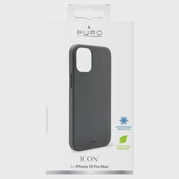 Puro Icon iPhone 13 Pro Max Silikonskal - Svart