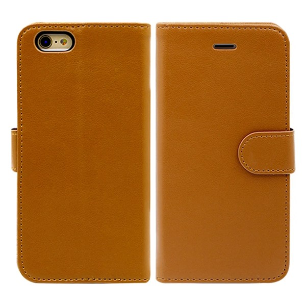 iPhone 6/6S Plånboksfodral Läder med Stativ - Brun