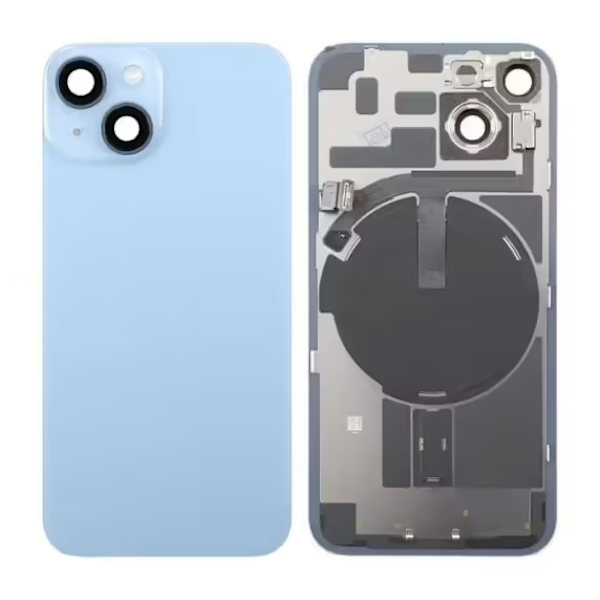 iPhone 14 Baksida Glas Komplett - Blå