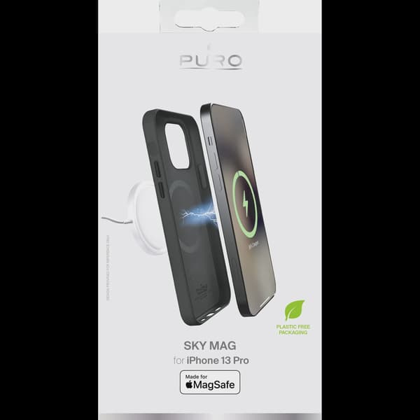 iPhone 13 Pro SKYMAG Cover Leather Look, Black