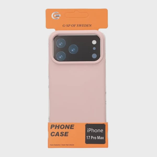 Mjukt Silikonskal för iPhone 17 Pro Max - Sandrosa