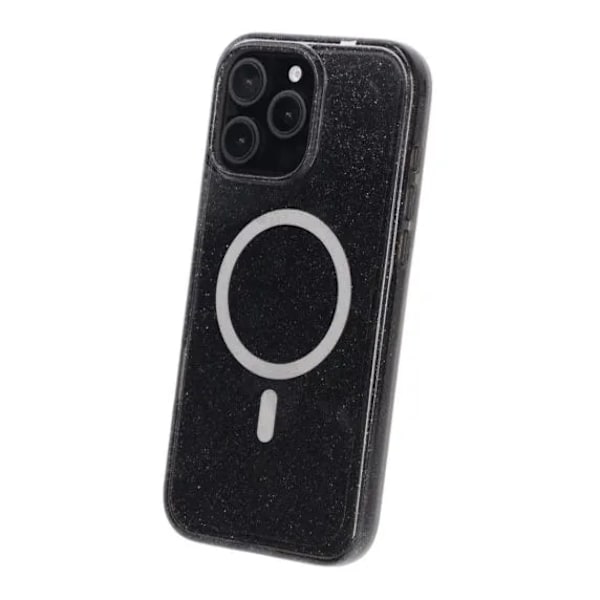 iPhone 16 Pro Max Rvelon Mobilskal TPU med MagSafe - Glitter Svart