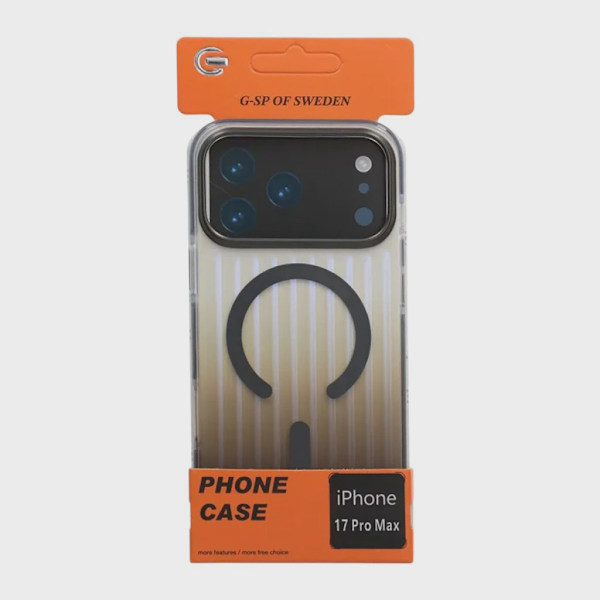 Korrugerat MagSafe-skal för iPhone 17 Pro Max - Gradient Grå
