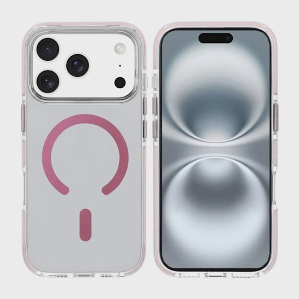 Mobilskal Magnet Dubbelskydd för iPhone 17 Pro Max - Rosa