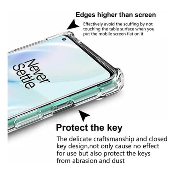 Stöttåligt Skal OnePlus 8 - Transparent