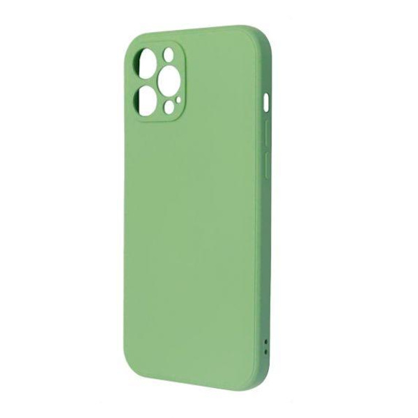 iPhone 12 Pro Max Soft Silicone Case Matcha Green with Camera Cover