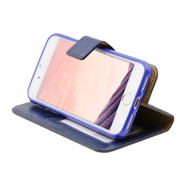 Detachable Leather Case For iPhone 7/8/SE Blue