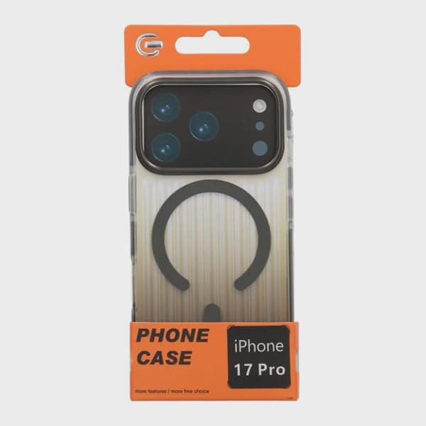 Korrugerat MagSafe-skal för iPhone 17 Pro - Gradient Grå