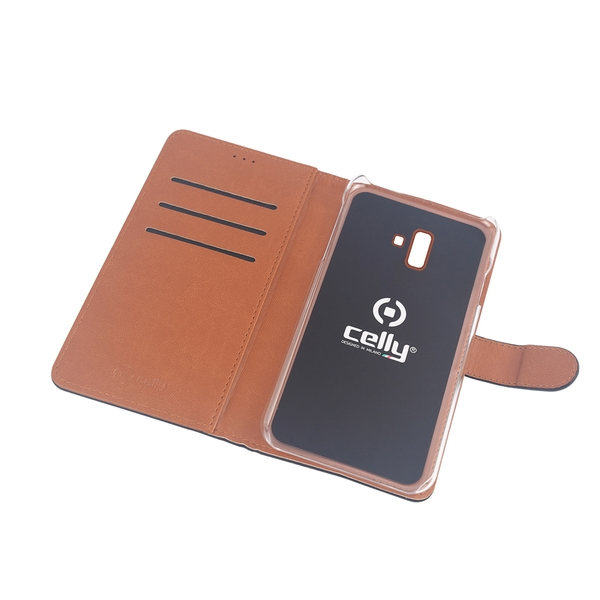 Celly Gelskin Cover Transparent Mobilskal för Galaxy J6 Plus Bla