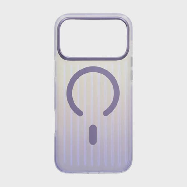 Korrugerat MagSafe-skal för iPhone 17 Pro - Gradient Ljuslila