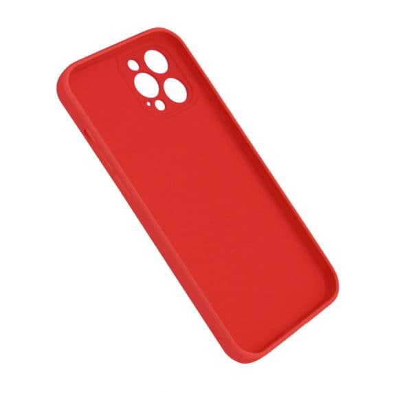 Apple iPhone 12 Pro Max Silicone Case Camellia Red with Camera Cover High Quality