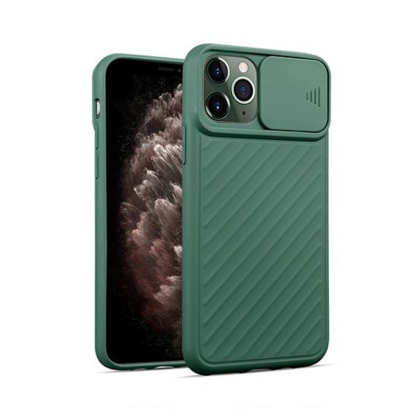 iPhone 11 Soft Silicone Slide Camera Case Protection Shockproof Case Premium Quality Green