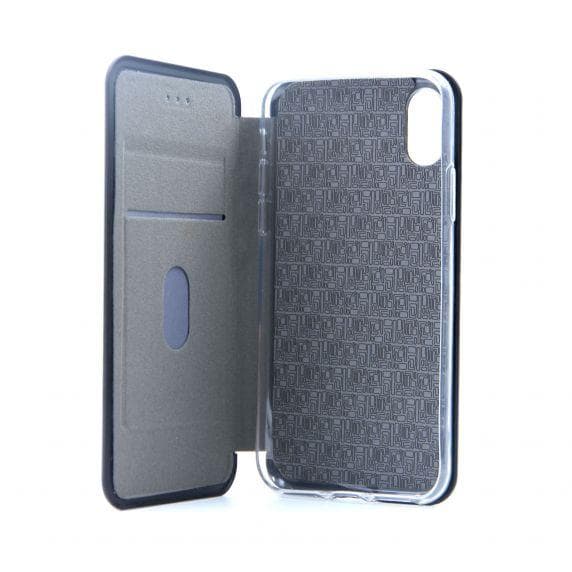 Flip Stand PU Leather Case For iPhone X/XS Dark Brown