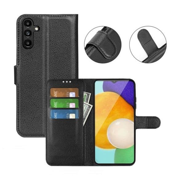 Samsung Galaxy A04s Plånboksfodral med Stativ - Svart