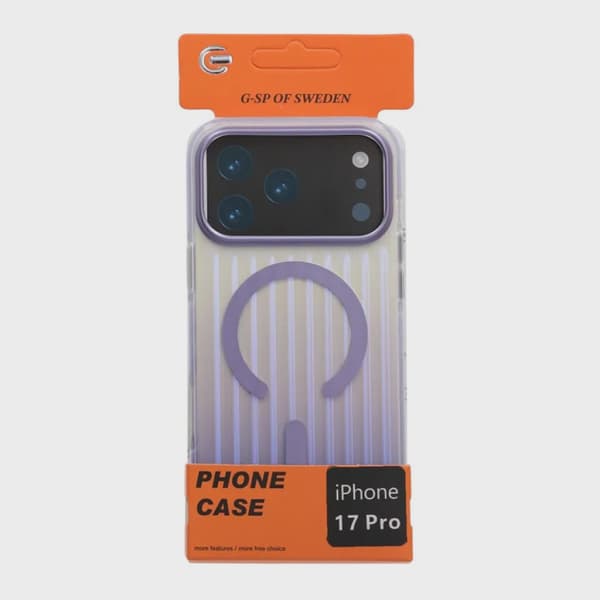 Korrugerat MagSafe-skal för iPhone 17 Pro - Gradient Ljuslila