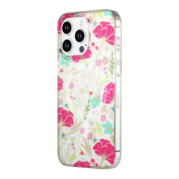 iPhone 13 Pro Max Mobilskal MagSafe - Blommor Röd/Grön