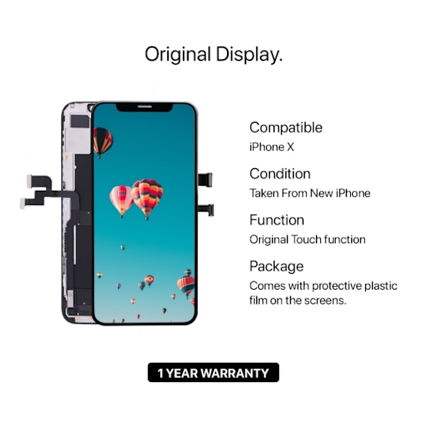 iPhone X Skärm Med Display (tagen från ny iPhone)