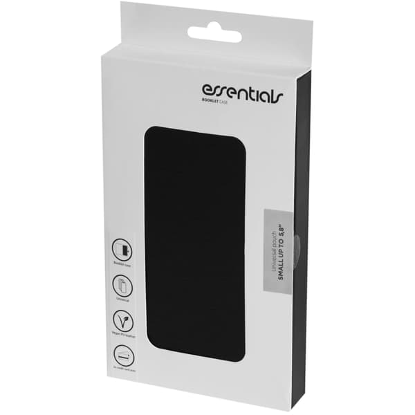 Universal 5.8" PU wallet, 3 cards, Black