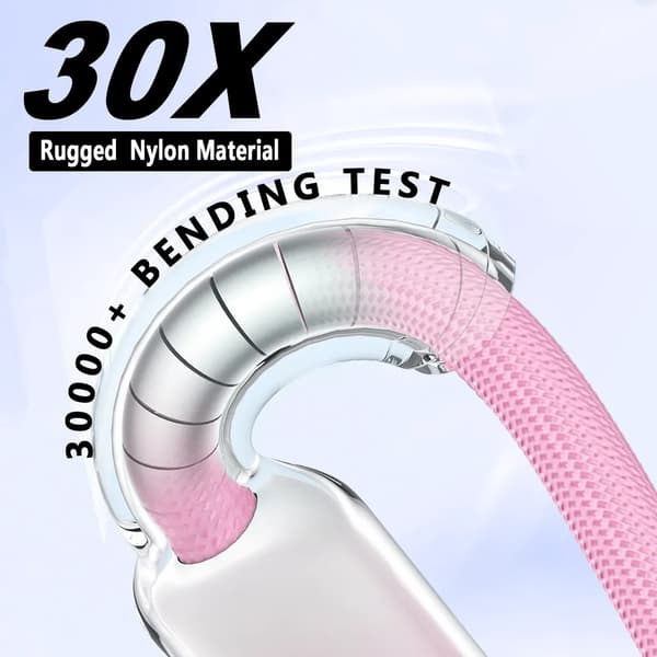SiGN Dynamic Series USB-C till Lightning Kabel 2.4 A, 1m – Rosa