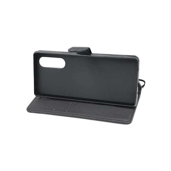 Flip Stand Leather Wallet Case For Sony Xperia 5 Black