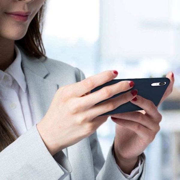 Liquid Silicone Case For iPhone XR Midnight Blue