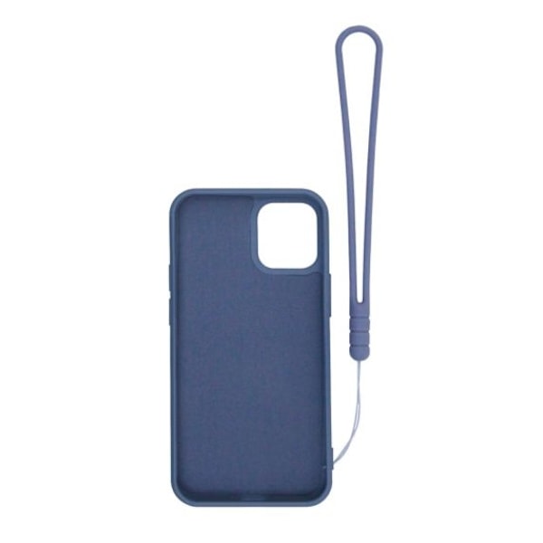 Apple iPhone 12 Mini Soft Liquid Silicone Case Gray with Magnetic Ring Holder Stand and Slim Hands Strap High Quality