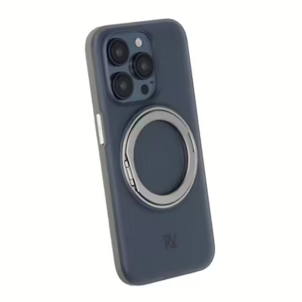 iPhone 15 Pro Rvelon Skal Roterande Magnet Stativ - Grå