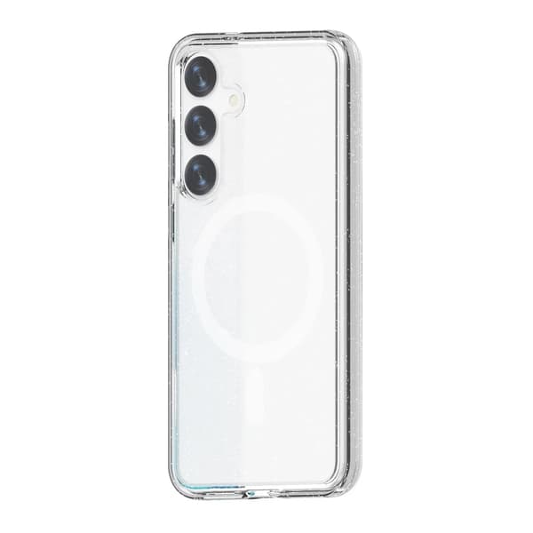 Samsung Galaxy S23 Mobilskal Stöttåligt med Glitter - Transparent