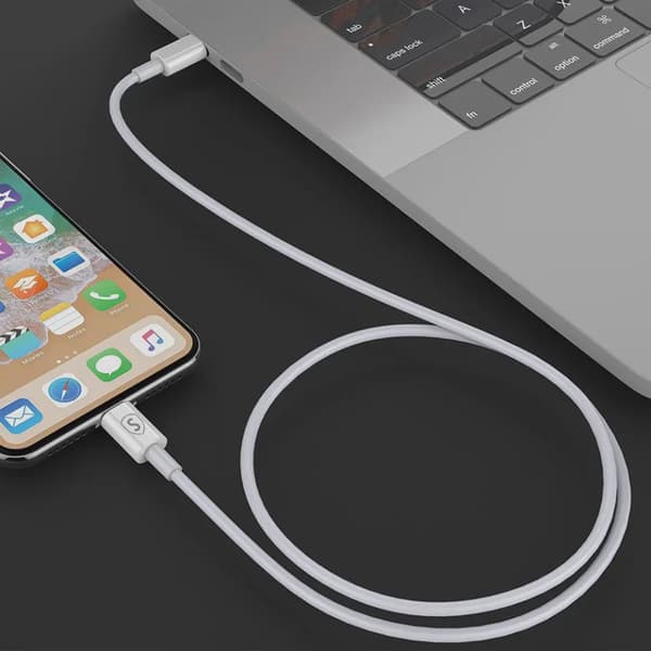 SiGN USB-C till Lightning Kabel 2.4A, 1m - Vit