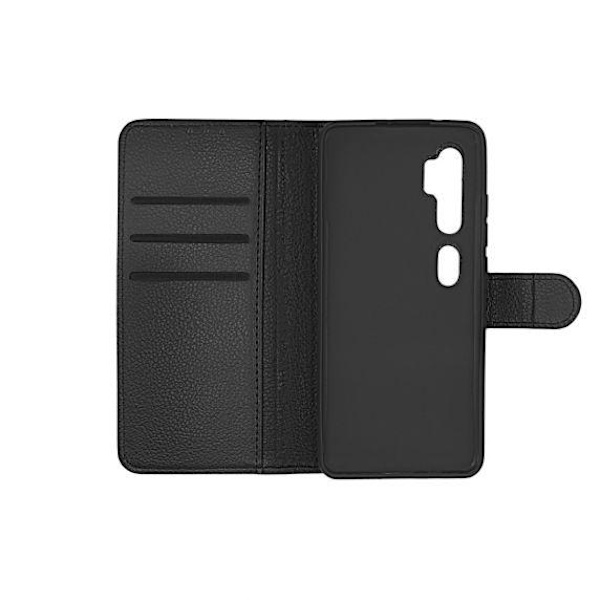 Flip Stand Leather Wallet Case For Xiaomi Note 10 Black