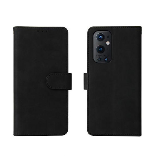 Flip Stand Leather Wallet Case For OnePlus 9 Black