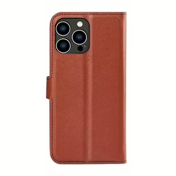 iPhone 15 Pro Max Plånboksfodral med stativ - Brun