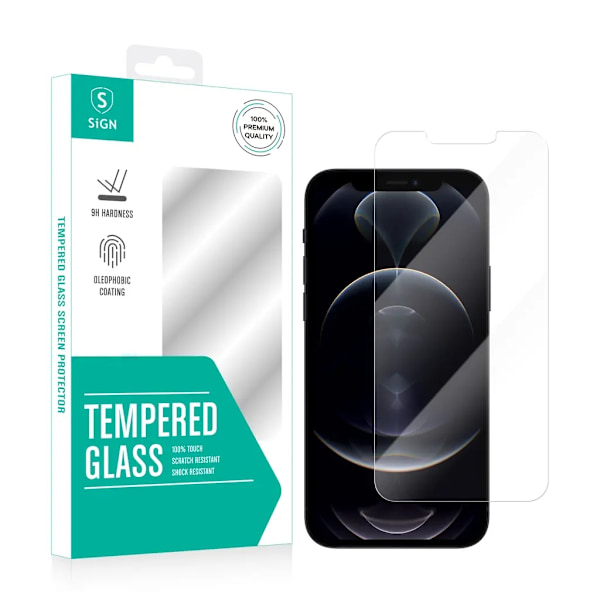 SiGN Heltäckande Skärmskydd i Härdat Glas för iPhone 12 Pro Max