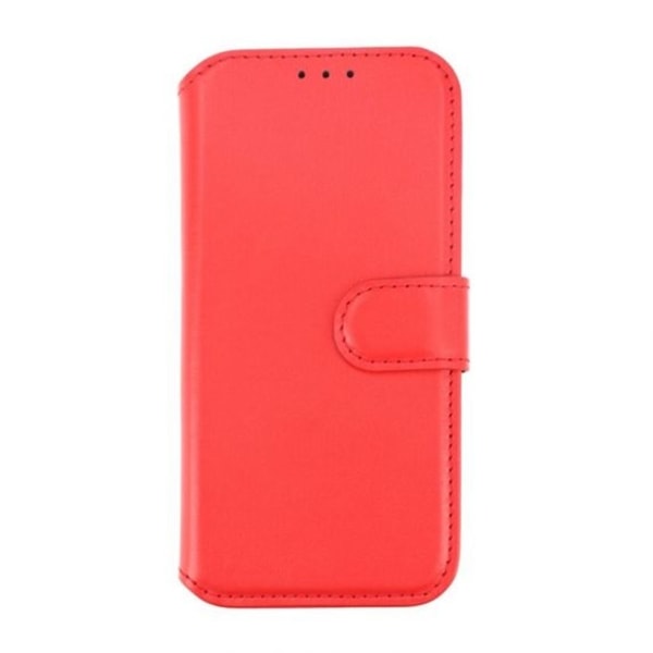 iPhone 15 Pro Plånboksfodral Läder Rvelon - Röd