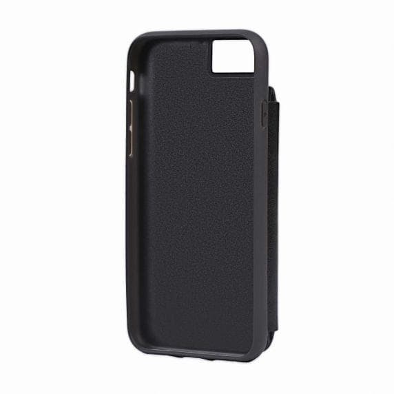PU Leather Back Flip Kickstand Card Case Black For iPhone 6/6S/7/8