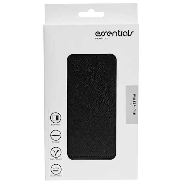 iPhone 13 Mini PU wallet, 3 cards, Black