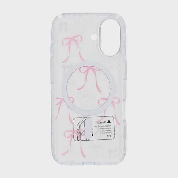 Mobilskal Magsafe till iPhone 17 - Transparent med rosett