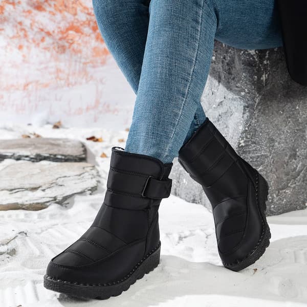 Snökängor - Vinterkängor för damer - Vattentäta snökängor - Varmt foder Black 41