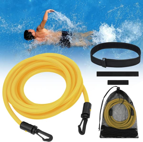 Simmotståndsband, Poolbälte, Justerbart simmotståndsband, Justerbart elastiskt poolbälte (Gul, 3 meter)