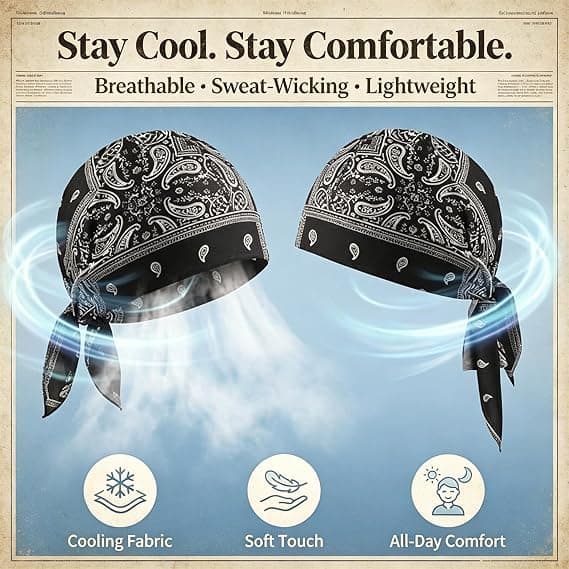 4-pack Paisley Kylande Huvudduk Mössa Set Bandana Beanie Andningsbara Justerbara Remmar Digitaltryck Elastisk Cykelmössa Hjälmfoder