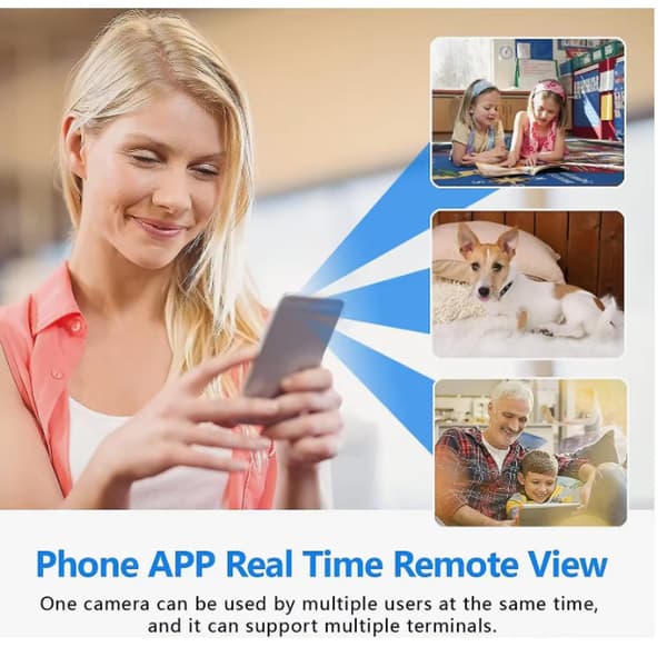 4K HD Mini Trådlös Dold Wifi Säkerhetskamera med App-aktiverad Mikrofon Inomhus Hemlarm Säkerhetskamera