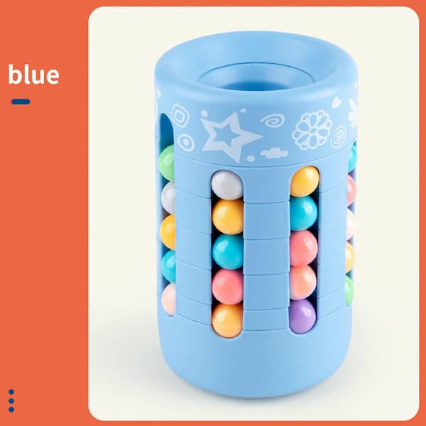 3D Stress Relief Magic Bean Pennhållare Roterande Pusselkub - rosa pink