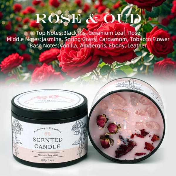 170g kreativ krystall duftlys brennetid opptil 30+ timer giftfritt duftlys kan brukes til hjemmedekorasjon og aromaterapi B